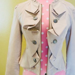 Boutique dusty rose leather jacket